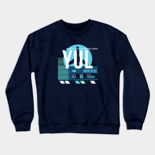 Montreal (YUL) Airport // Sunset Baggage Tag Crewneck Sweatshirt